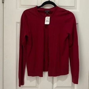 NWT deep red J. Crew Cardigan